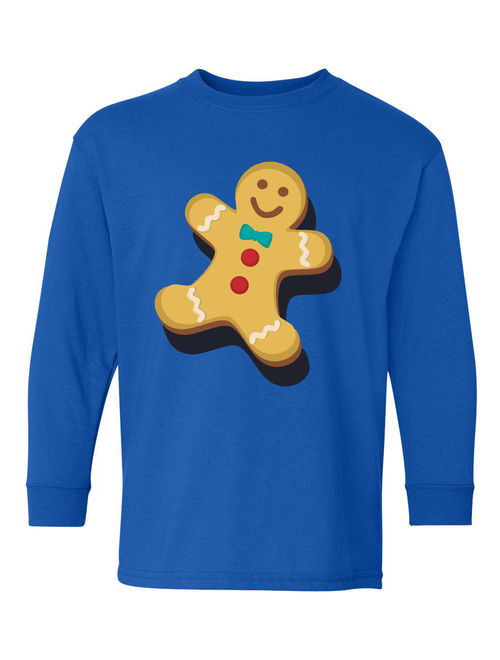 Awkward Styles Ugly Xmas Long Sleeve Shirt for Kids Youth Boys Girls Christmas Gingerbread Shirt