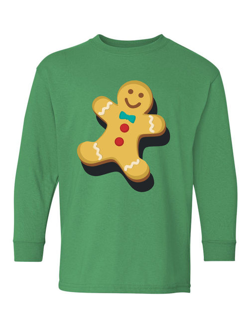 Awkward Styles Ugly Xmas Long Sleeve Shirt for Kids Youth Boys Girls Christmas Gingerbread Shirt