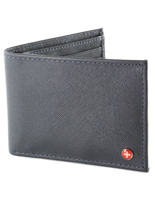 Alpine Swiss Mens Wallet Genuine Leather Removable ID Card Case Bifold Passcase