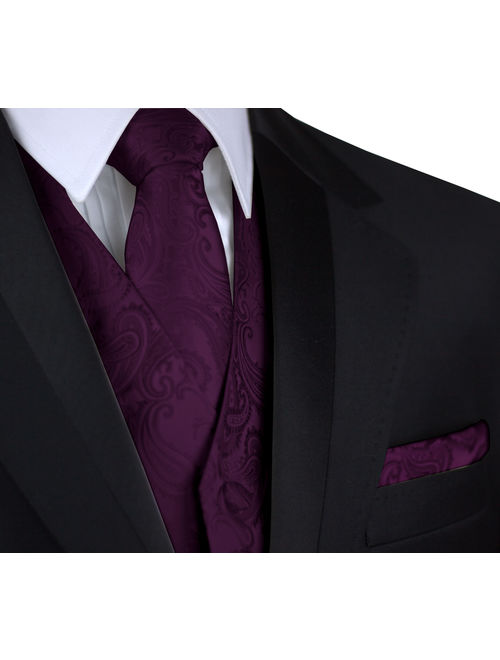 Buy Italian Design Mens Formal Tuxedo Vest Tie And Hankie Set For Prom Wedding Cruise In 7856