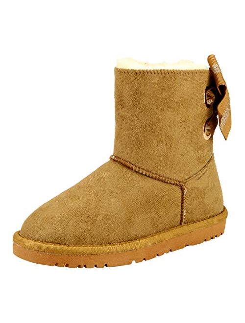 The Doll Maker Girl's Tall Botton Suede Winter Snow Boot (Little Kid/Big Kid)