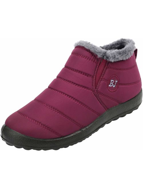 JOINFREE Winter Snow Boots for Women Waterproof Anti-Skid House Shoes Ankle Outdoor for Couples