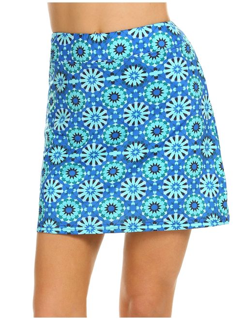 Ekouaer Women's Active Performance Skort Lightweight Skirt for Running Tennis Golf Workout Sports