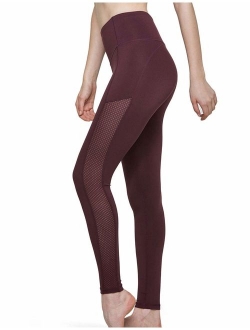 TSLA Yoga Pants Leggings Mid-Waist/High-Waist Tummy Control w Side/Hidden Pocket Series