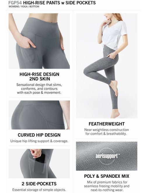 Fengbay High Waist Yoga Pants, Pocket Yoga Pants Tummy Control
