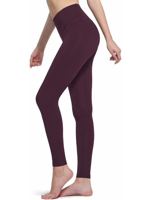 TSLA Yoga Pants Leggings Mid-Waist/High-Waist Tummy Control w Side/Hidden Pocket Series