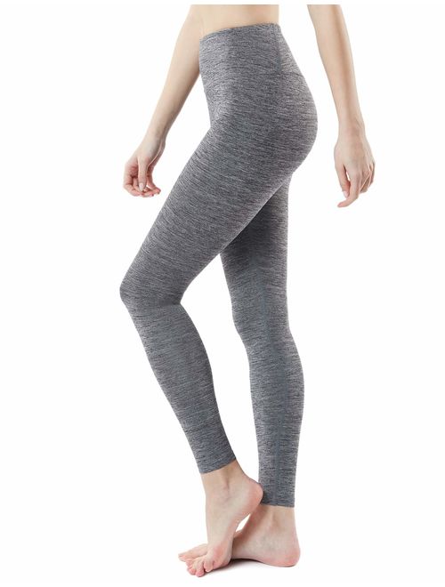 TSLA Yoga Pants Leggings Mid-Waist/High-Waist Tummy Control w Side/Hidden Pocket Series