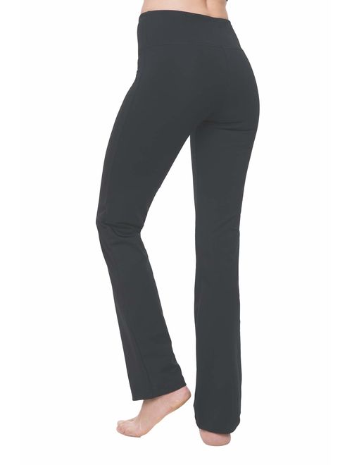 NIRLON Straight Leg Yoga Pants High Waist Tummy Control Leggings for Women Regular & Plus Size