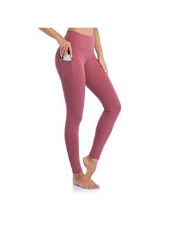 Occffy High Waist Yoga Pants for Women with Pockets Tummy Control Leggings Workout Running Tights DS166