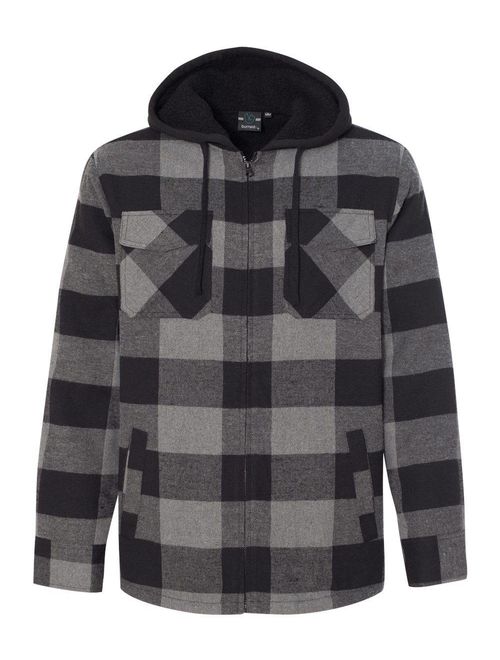 8620 Quilted Flannel Full-Zip Hooded Coat By Burnside