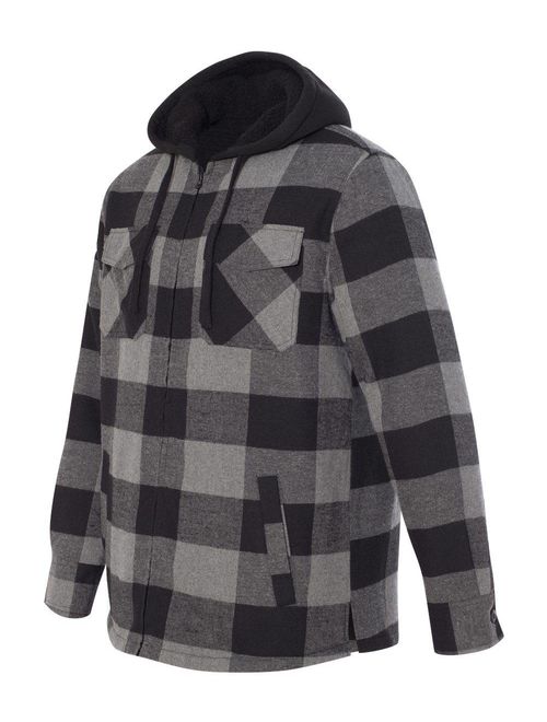 8620 Quilted Flannel Full-Zip Hooded Coat By Burnside