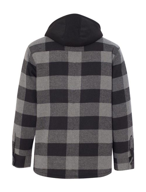 8620 Quilted Flannel Full-Zip Hooded Coat By Burnside