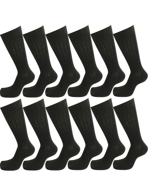 USBingoshop 12 Pairs Men's Argyle Fashion Cotton Casual Dress Socks Soft Crew Socks