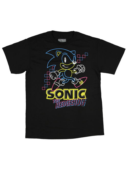 Buy Sonic The Hedgehog Shirt For Boys Glow-In-The-Dark Neon Graphic ...