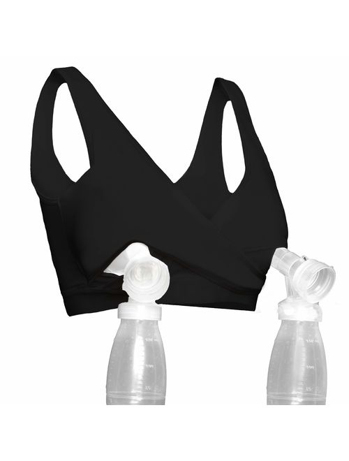 Rumina Racerback Nursing Bra with a Built-in Hands-Free Pumping