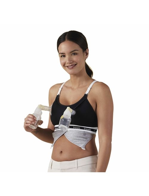 BRAVADO! DESIGNS Women's Maternity Clip and Pump Hands-Free Nursing Bra Accessory, S - XL