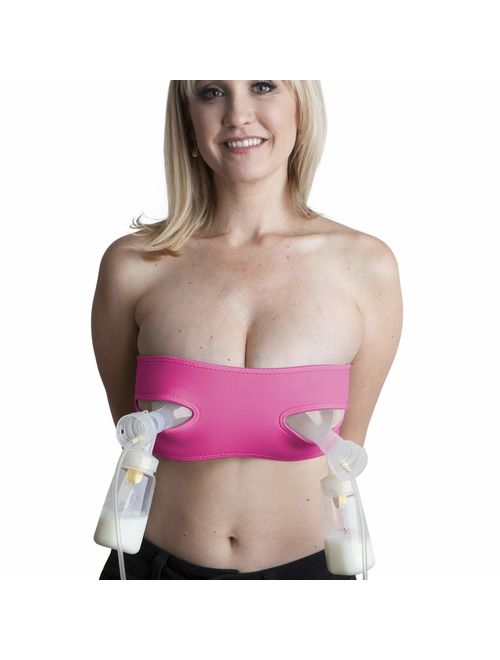 Pump Strap Hands-Free Pumping & Nursing Bra - Pump More in Less Time - Fits All Moms, Adjusts with Body