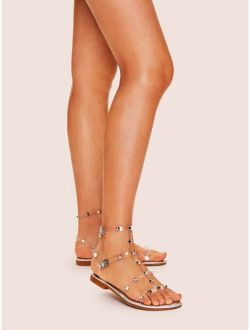 Studded Decor Strappy Sandals