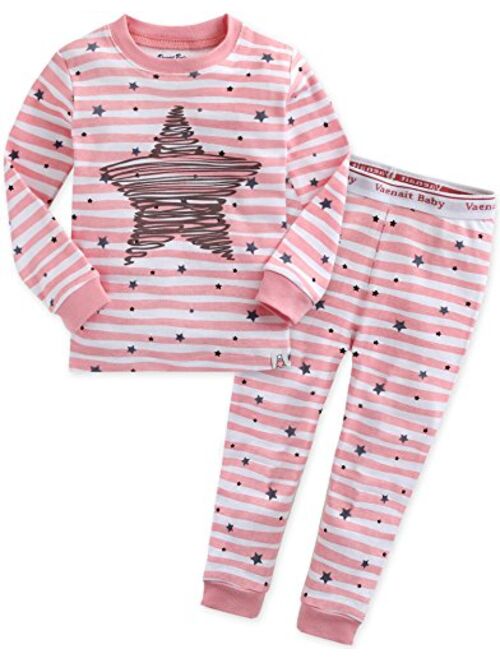 VAENAIT BABY 12M-7T Kids Unisex Boys & Girls 100% Cotton Sleepwear Pajamas 2pcs Set Prism/Cloud