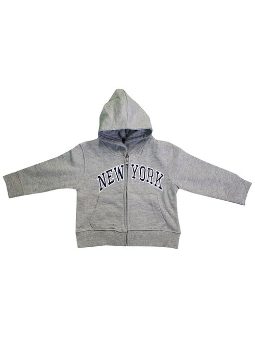 New York City Infant Baby Zippered Hoodie Sweatshirt Gray 24 Months