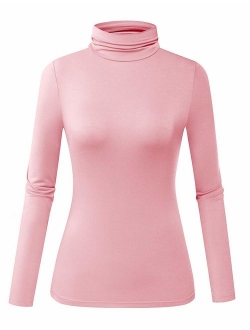 Herou Women's Long Sleeve Lightweight Soft Pullover Turtleneck Tops