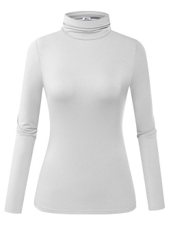 Herou Women's Long Sleeve Lightweight Soft Pullover Turtleneck Tops