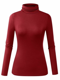 Herou Women's Long Sleeve Lightweight Soft Pullover Turtleneck Tops