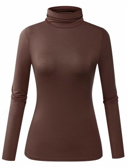 Herou Women's Long Sleeve Lightweight Soft Pullover Turtleneck Tops