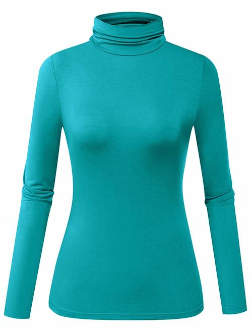 Herou Women's Long Sleeve Lightweight Soft Pullover Turtleneck Tops