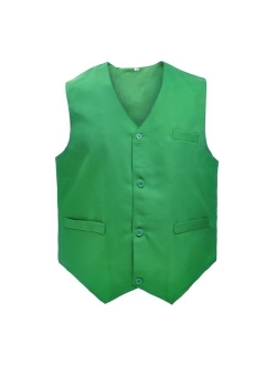 TOPTIE Waiter Uniform Unisex Button Vest for Supermarket Clerk & Volunteer