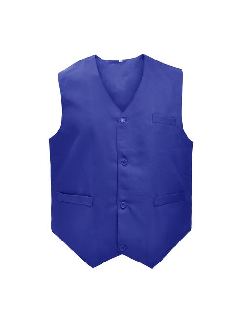 TOPTIE Waiter Uniform Unisex Button Vest for Supermarket Clerk & Volunteer