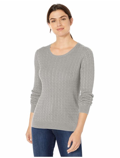 Amazon Essentials Women's Lightweight Cable Crewneck Sweater