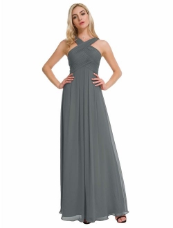 Alicepub Chiffon Bridesmaid Dresses Long Formal Dresses Prom Evening Gown