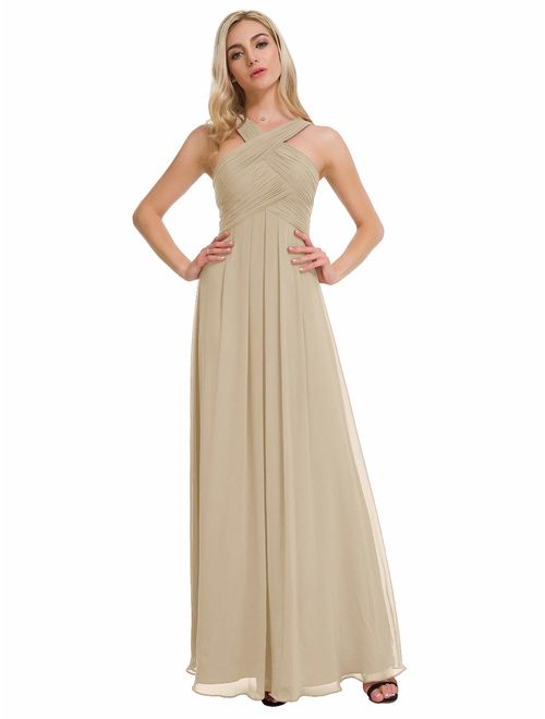 Alicepub Chiffon Bridesmaid Dresses Long Formal Dresses Prom Evening Gown