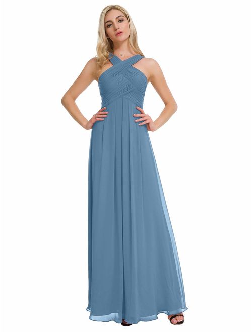 Alicepub Chiffon Bridesmaid Dresses Long Formal Dresses Prom Evening Gown