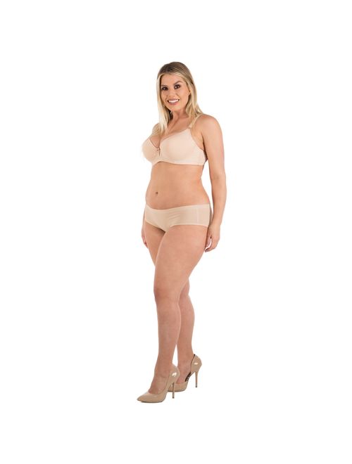 Womens Panties S-Plus Sizes Seamless No-Show Laser Cut Bikini Underwear 6 Pack