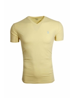 Men's Cotton Solid Classic Fit V-Neck T-Shirt