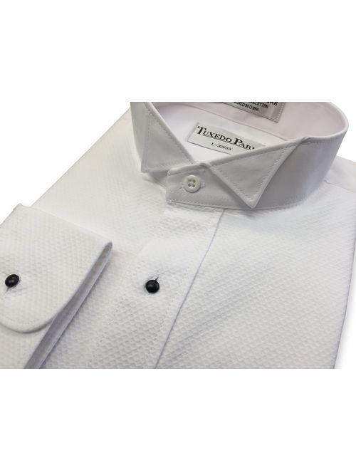 White Pique Tuxedo Shirt