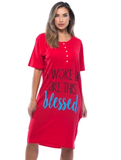 Just Love Screen Print Oversized Religious Nightgown