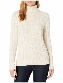 Women's Fisherman Cable Turtleneck Sweater