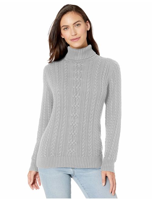 Amazon Essentials Women's Fisherman Cable Turtleneck Sweater