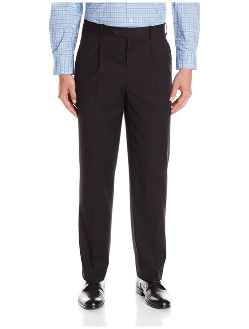 Adolfo Men's Flat Front Micro Tech Portly Suit Pant