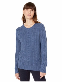 Women's Fisherman Cable Crewneck Sweater