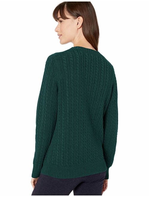 Amazon Essentials Women's Fisherman Cable Crewneck Sweater | Topofstyle