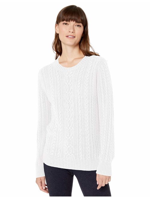 Amazon Essentials Women's Fisherman Cable Crewneck Sweater