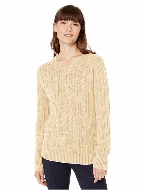 Amazon Essentials Women's Fisherman Cable Crewneck Sweater