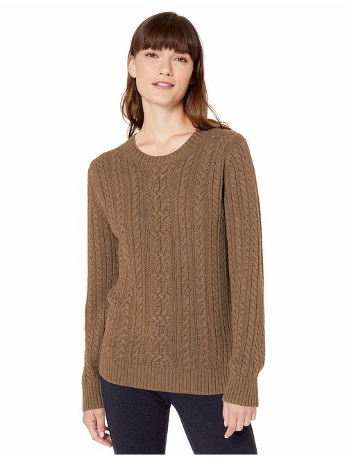 Amazon Essentials Women's Fisherman Cable Crewneck Sweater