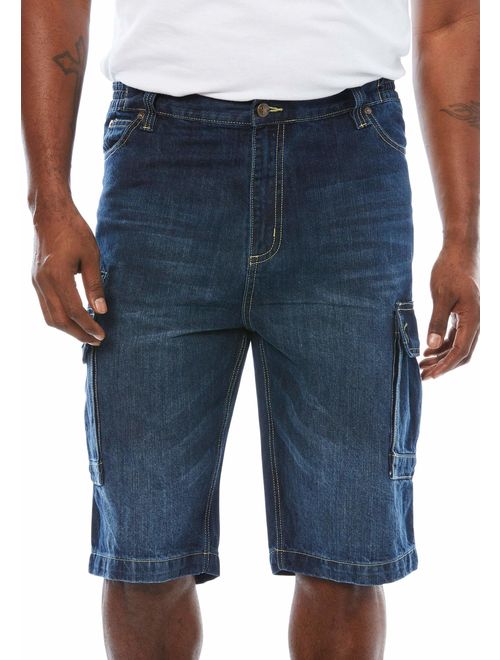 Liberty Blues Men's Big and Tall Denim Cargo Shorts