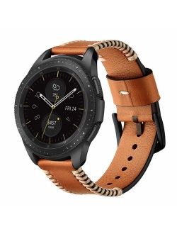 BONSTRAP Compatible with Samsung Galaxy Watch 42mm/Samsung Gear Sport/Samsung Gear S2 Smart Watch Strap Genuine Leather Watch Straps 20mm Wristband