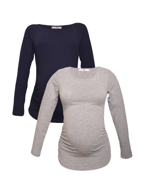 100% premium Cotton - Women Long Sleeve Maternity T-Shirt